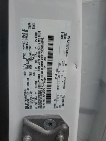 1FMCU9GX5GUC77850 - 2016 FORD ESCAPE SE WHITE photo 13