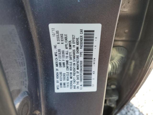 1HGCR2F50DA082959 - 2013 HONDA ACCORD SPORT CHARCOAL photo 12