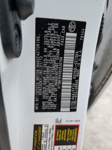 4T1BK1FK0DU526768 - 2013 TOYOTA CAMRY SE Ağ foto 13