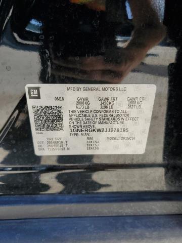 1GNERGKW2JJ278195 - 2018 CHEVROLET TRAVERSE LT 黑色 照片 13