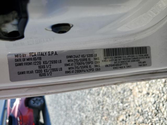 ZFBHRFAB0L6P77729 - 2020 RAM PROMASTER WHITE photo 13