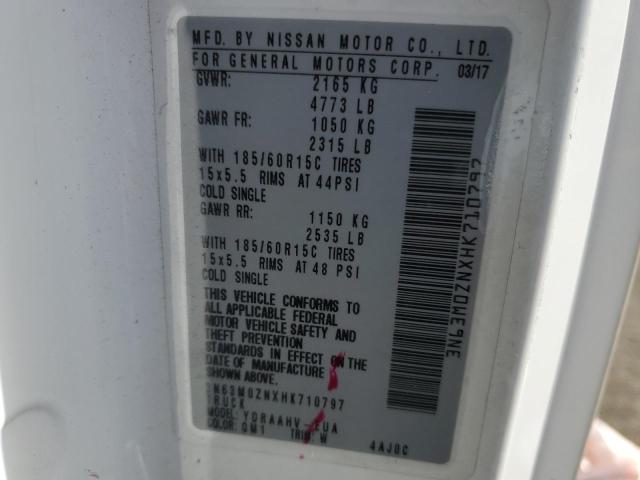 3N63M0ZNXHK710797 - 2017 CHEVROLET CITY EXPRE LT 白色 照片 12