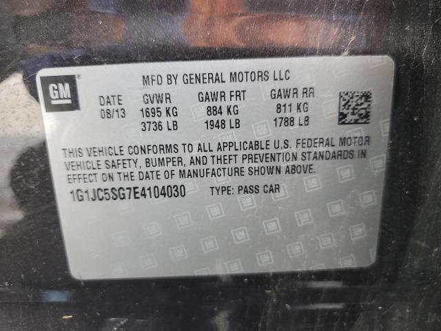 1G1JC5SG7E4104030 - 2014 CHEVROLET SONIC LT 石墨色 照片 13