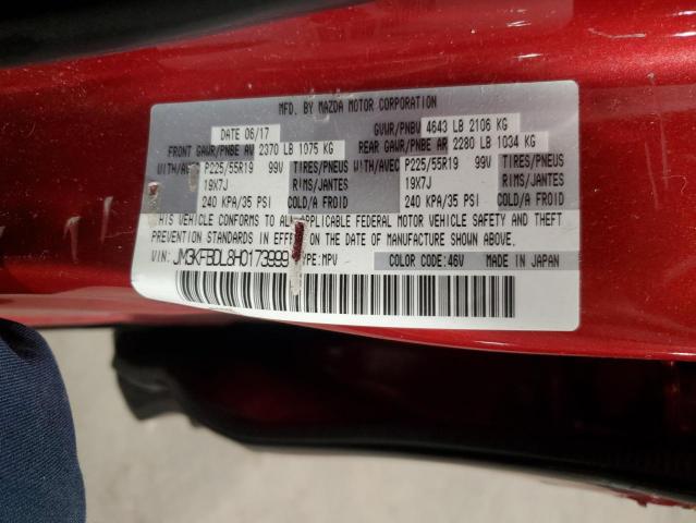 JM3KFBDL8H0173999 - 2017 MAZDA CX-5 GRAND TOURING RED photo 13