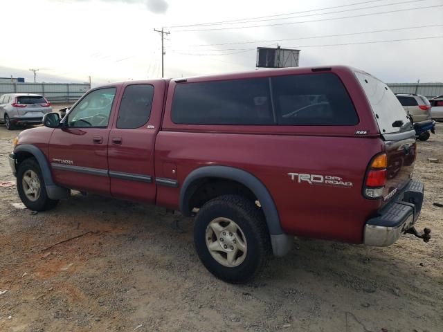5TBBT4416YS123961 - 2000 TOYOTA TUNDRA ACCESS CAB წითელი ფოტო 2