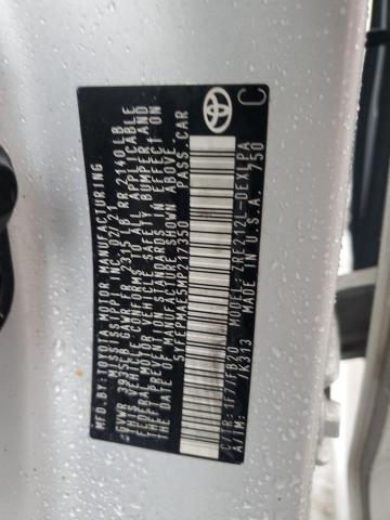 5YFEPMAE5MP217350 - 2021 TOYOTA COROLLA LE Argent photo 12