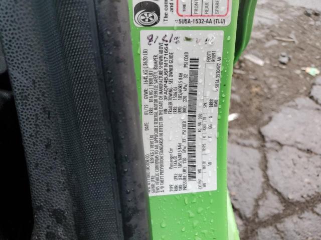 3FADP4BJ6FM171664 - 2015 FORD FIESTA SE 绿色 照片 12