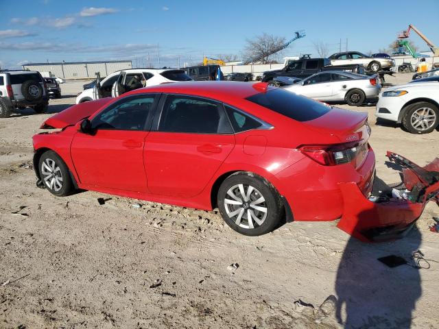 2HGFE2F24NH569289 - 2022 HONDA CIVIC LX RED photo 2