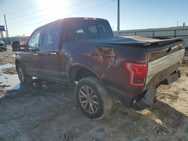 1FTEW1EGXGFB51645 - 2016 FORD F150 SUPERCREW MAROON photo 2