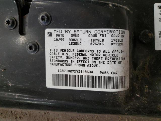 1G8ZJ827XYZ143634 - 2000 SATURN SW2 GRAY photo 12