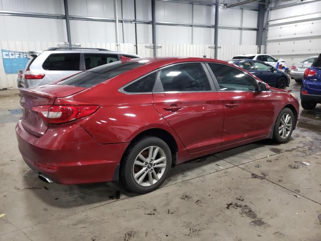 5NPE24AF5FH191355 - 2015 HYUNDAI SONATA SE RED photo 3