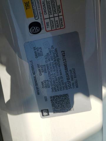 1G1FB1RS8M0137412 - 2021 CHEVROLET CAMARO LS 白色 照片 12