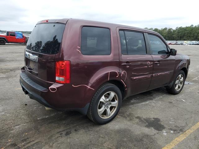 5FNYF3H54DB016664 - 2013 HONDA PILOT EXL BURGUNDY photo 3