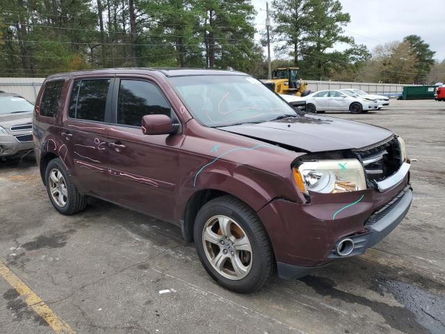 5FNYF3H54DB016664 - 2013 HONDA PILOT EXL BURGUNDY photo 4