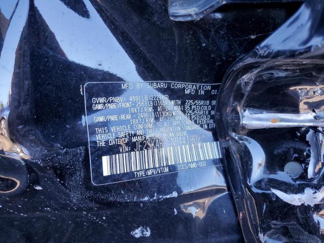 JF2SKARC7NH441902 - 2022 SUBARU FORESTER TOURING BLACK photo 13