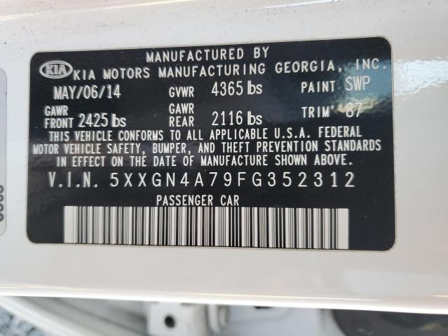 5XXGN4A79FG352312 - 2015 KIA OPTIMA EX WHITE photo 13