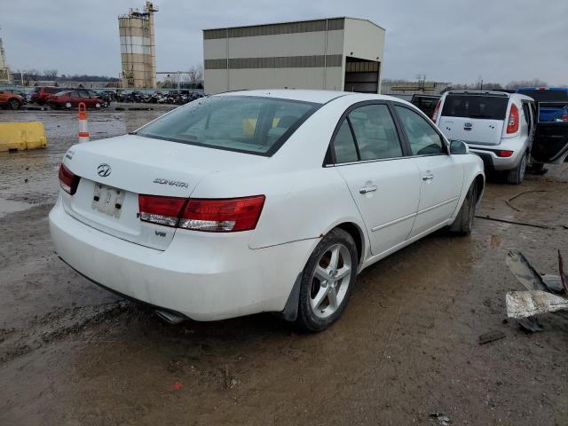 5NPEU46F76H108169 - 2006 HYUNDAI SONATA GLS WHITE photo 3