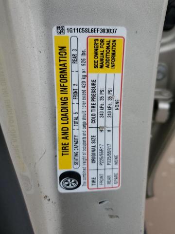 1G11C5SL6EF303037 - 2014 CHEVROLET MALIBU 1LT 米色 照片 11