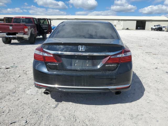 1HGCR2F53GA038880 - 2016 HONDA ACCORD SPORT Schwarz Foto 6