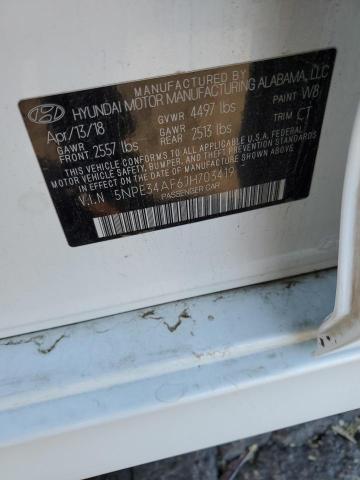 5NPE34AF6JH703419 - 2018 HYUNDAI SONATA SPORT WHITE photo 12