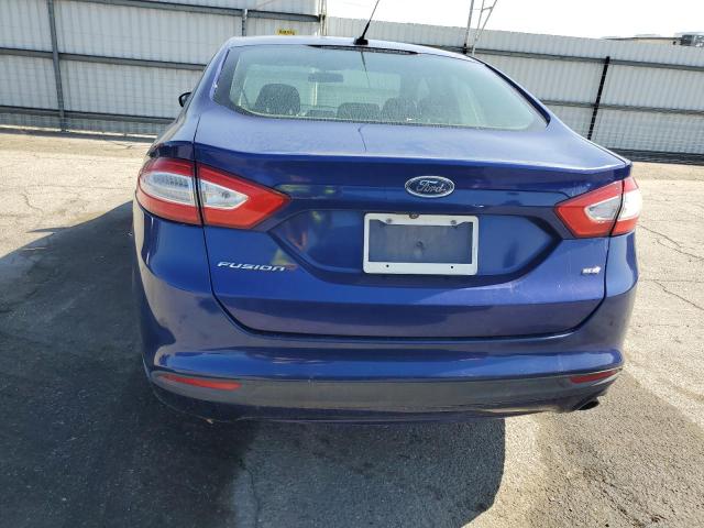 3FA6P0H73FR114547 - 2015 FORD FUSION SE BLUE photo 6