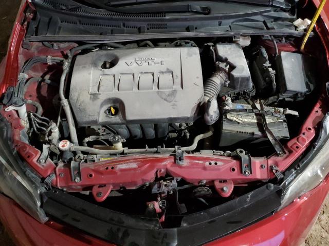 2T1BURHE1JC051516 - 2018 TOYOTA COROLLA L RED photo 11