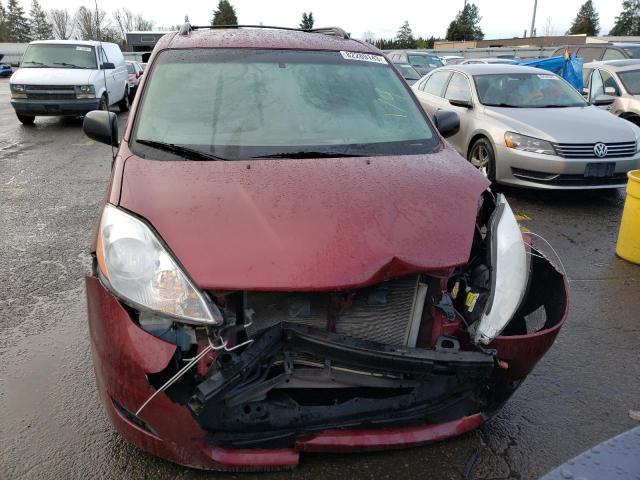 5TDZK23C09S229081 - 2009 TOYOTA SIENNA CE BURGUNDY photo 5