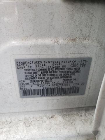 3N1AB7AP5FY263220 - 2015 NISSAN SENTRA S WHITE photo 12