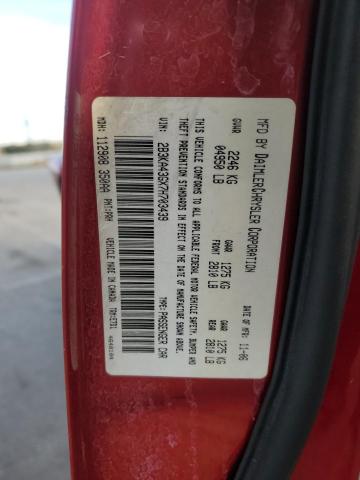 2B3KA43GX7H703439 - 2007 DODGE CHARGER SE RED photo 12