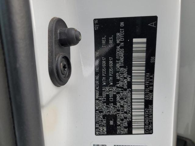 5TDKZ3DCXHS808675 - 2017 TOYOTA SIENNA LE WHITE photo 13