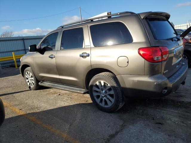 5TDZY68A88S012387 - 2008 TOYOTA SEQUOIA LIMITED BROWN photo 2