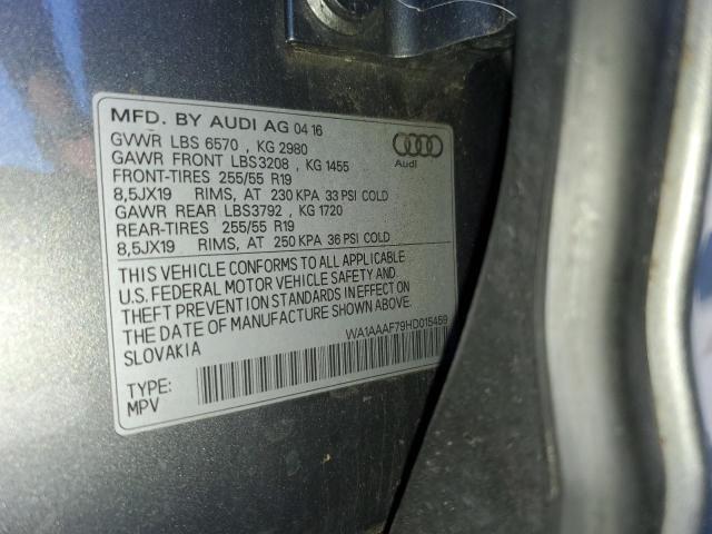 WA1AAAF79HD015459 - 2017 AUDI Q7 PREMIUM Grau Foto 13