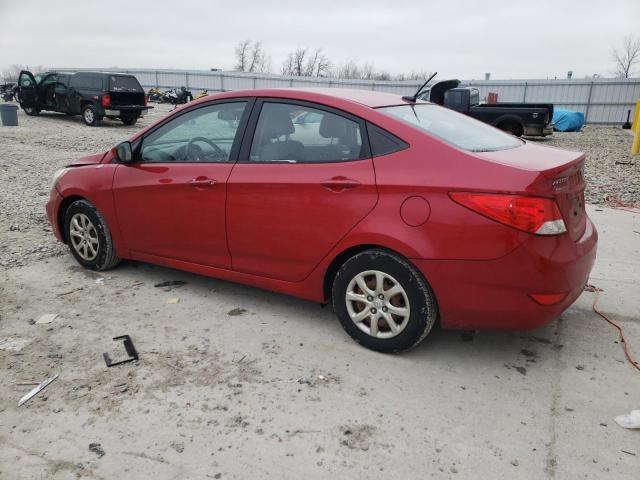 KMHCT4AE0DU540044 - 2013 HYUNDAI ACCENT GLS RED photo 2