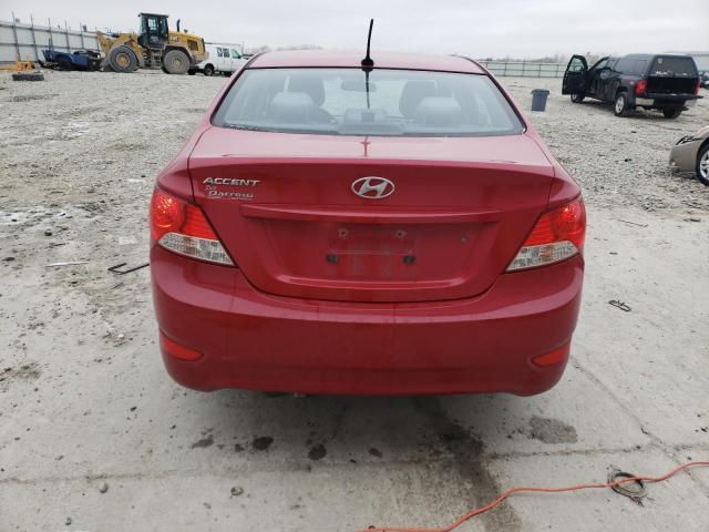 KMHCT4AE0DU540044 - 2013 HYUNDAI ACCENT GLS RED photo 6