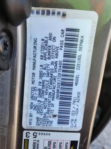 1NXBR32E17Z876485 - 2007 TOYOTA COROLLA CE 灰色 照片 12