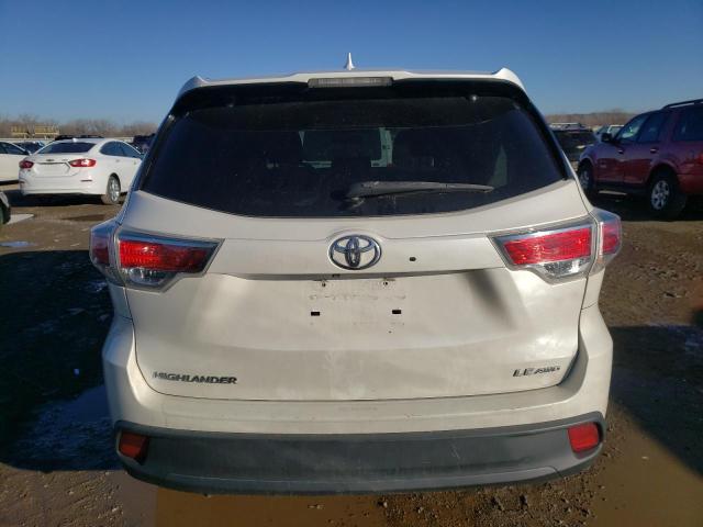 5TDBKRFH9ES029151 - 2014 TOYOTA HIGHLANDER LE WHITE photo 6