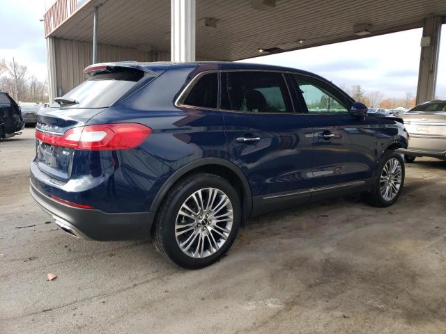 2LMPJ8LR6JBL14725 - 2018 LINCOLN MKX RESERVE Կապույտ լուսանկար 3