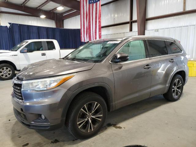 5TDKKRFH2GS500835 - 2016 TOYOTA HIGHLANDER XLE GRAY photo 1