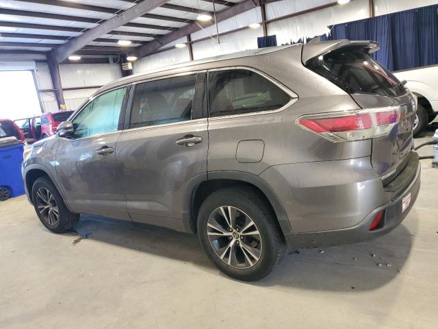 5TDKKRFH2GS500835 - 2016 TOYOTA HIGHLANDER XLE GRAY photo 2