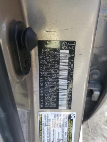 2T1BR30E25C430069 - 2005 TOYOTA COROLLA CE GOLD photo 12