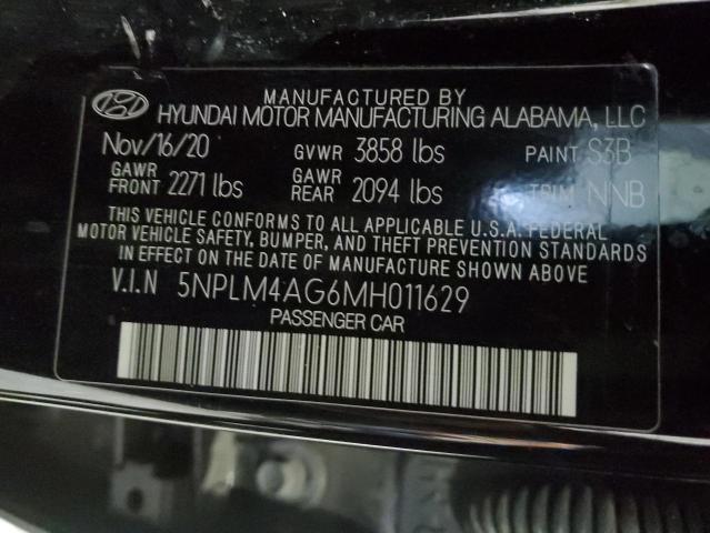 5NPLM4AG6MH011629 - 2021 HYUNDAI ELANTRA SEL BLACK photo 13