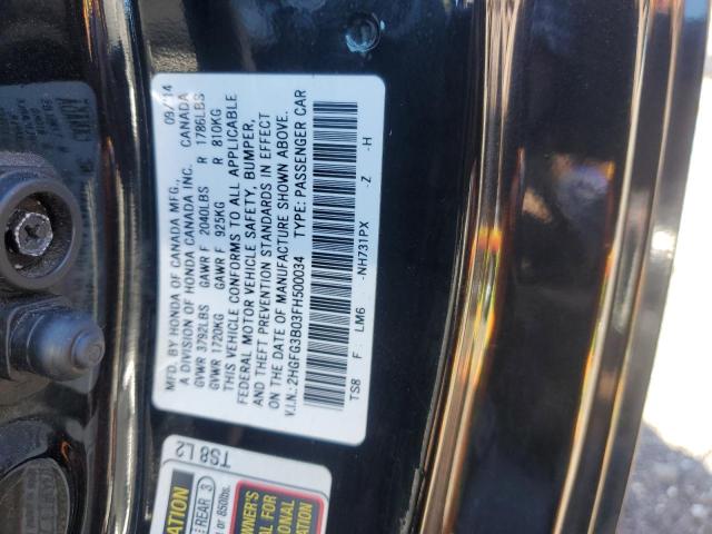 2HGFG3B03FH500034 - 2015 HONDA CIVIC EXL 黑色 照片 13