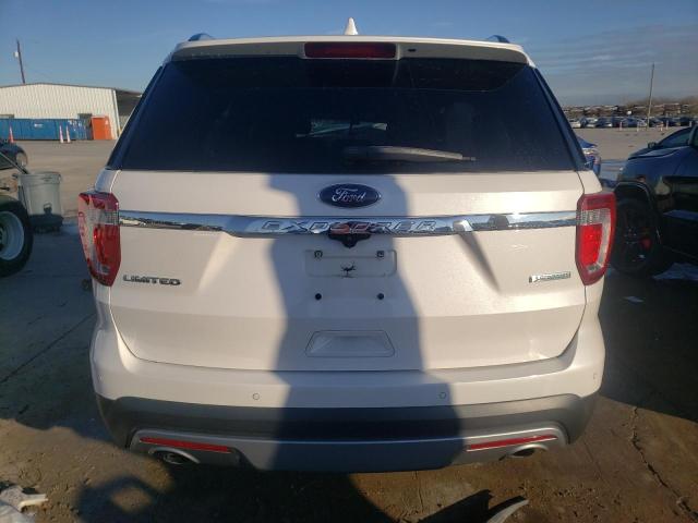 1FM5K7FH6HGD85116 - 2017 FORD EXPLORER LIMITED WHITE photo 6