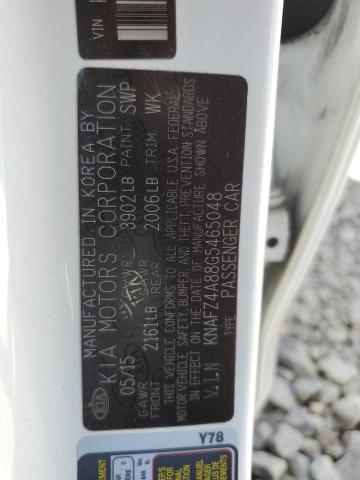 KNAFZ4A88G5465048 - 2016 KIA FORTE EX Biały zdjęcie 12