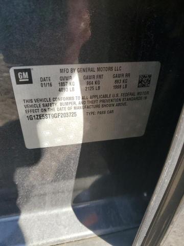 1G1ZE5ST9GF203725 - 2016 CHEVROLET MALIBU LT GRAY photo 13