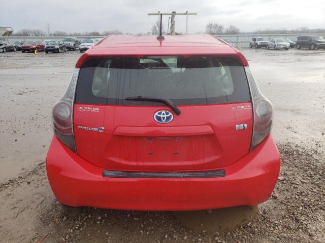 JTDKDTB35C1514320 - 2012 TOYOTA PRIUS C RED photo 6