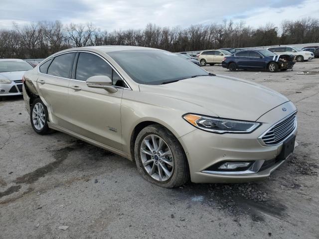 3FA6P0PU2HR277023 - 2017 FORD FUSION SE PHEV BEIGE photo 4