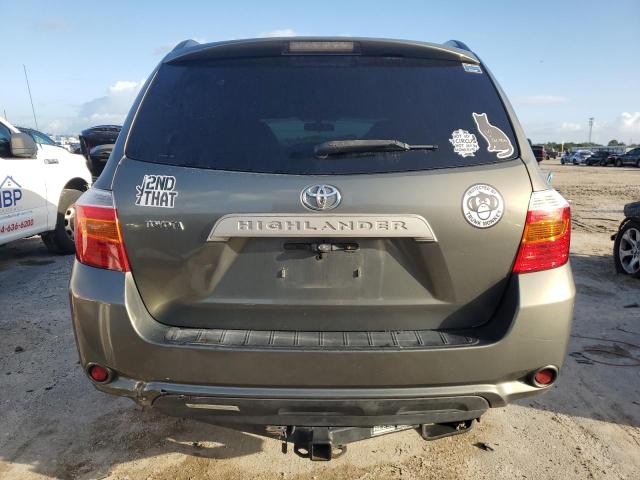 JTEDA41A892000886 - 2009 TOYOTA HIGHLANDER رمادي صورة 6