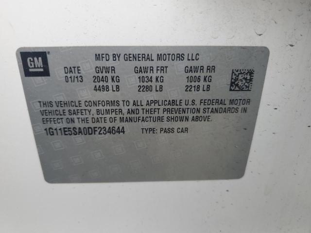 1G11E5SA0DF234644 - 2013 CHEVROLET MALIBU 2LT 白色 照片 12