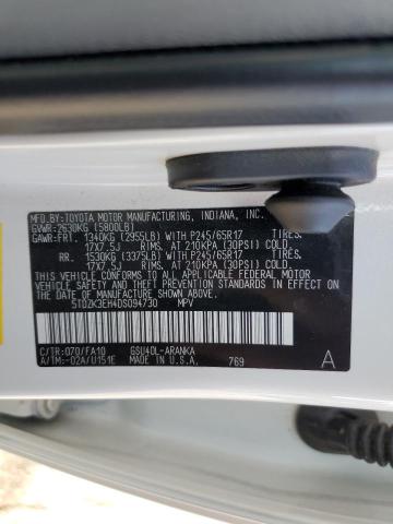 5TDZK3EH4DS094730 - 2013 TOYOTA HIGHLANDER BASE Սպիտակ լուսանկար 13